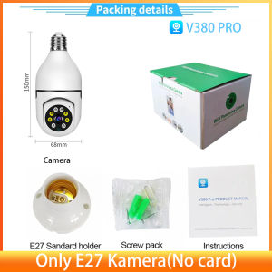 CCTV V380 Pro Terbaru CCTV E27 Ditingkatkan Wireless Smart Camera Lampu 360 Wireless IP Camera Wifi Bohlam