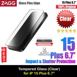 Zagg Glass Plus Elite Edge Tempered Glass Easy Installation Tray for iPhone 15 Pro Max 6.7 iPhone 15 Pro 6.1 iPhone 15 Plus 6.7 iPhone 15 6.1 Matte | Privacy | Anti Blue