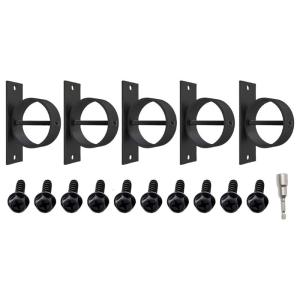 5Pcs Securing Rope Drop Rings Brackets Cable Clamp with Crosses Bolt for Decorative Rings Type Cable Fence Fixing