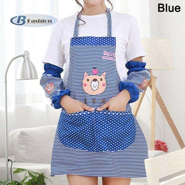 Kitchen apron store with sleeves