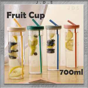 Fruit Cup Bottle With Foldable Straw Tumbler Drinking Cup 700ml 折叠吸管水杯水瓶 C20