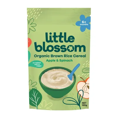 Little Blossom Organic Baby Cereal - Apple Spinach