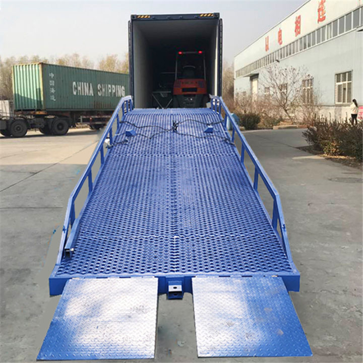 Container loading and unloading platform ramp forklift loading and ...