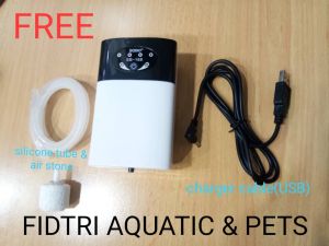 Sb168 Mini Ac/Dc Air Pump for Fish Aquarium Ponds Rechargeable Pam Angin Ac/Dc Boleh Caj Sobo Emergency Backup Rechargeable Acdc Powerbank Oxygen Air Pump