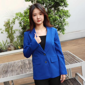 Jas ATASAN Blazer Wanita Right Apparel  Warna Biru dan Merah PDH Formal Lengan Panjang  Kerah Jas Kancing 2 (Kode 8804 8805)