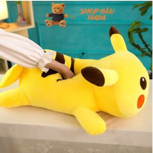 Gấu Bông Quà Tặng Pikachu Dễ Thương Pikachu Nhồi Bông Dáng Nằm Kích Thước 40Cm Phù Hợp Với Mọi Lứa Tuổi