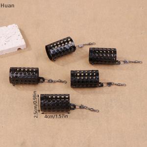【Special price】Huan 5PCS Fishing Tackle Feeder Cage Iron Lure Fishing Feeders Round Square Feeder Basket Cage Fishings Lure Cage
