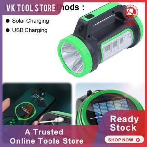 Solar LED Flashlight USB Rechargeable Super Bright Portable Emergency Light Outdoor Camping Lantern for Emergency Repair