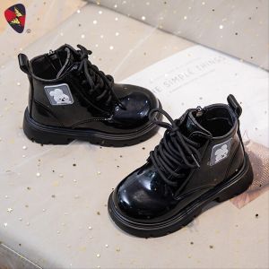 Katerina Fashion Korean Ankle Boots Shoes With Plain Bear For Kids Women Embellished Flat Heel #1550