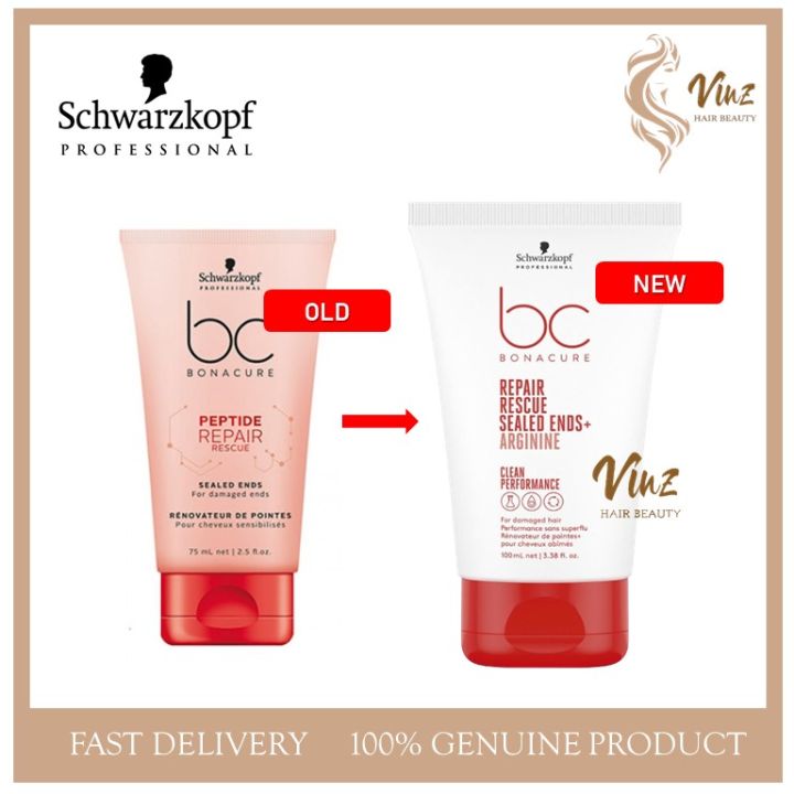 Schwarzkopf BC BONACURE Peptide Repair Rescue Sealed Ends Arginine ...