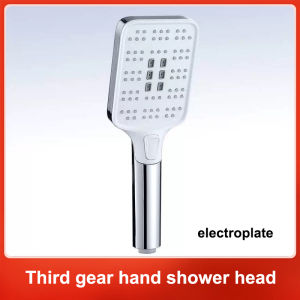 Square pressurized showerhead faucet bathroom shower shower water heater handheld pressurized showerhead