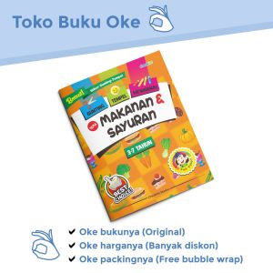 Buku Aktivitas Anak Gunting Tempel Mewarnai Tema Makanan dan Sayuran Full Color Bonus Stiker