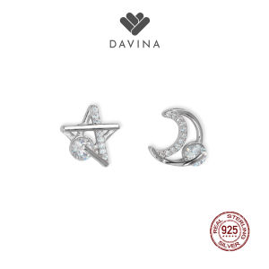 DAVINA Ladies Talasha Earrings Sterling Silver 925- Anting Wanita Perak S925 Bulan Bintang