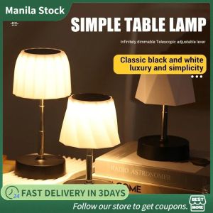 Touch Sensor Table Light Retractable Stepless Dimmable Touch Control Desktop Light Bedside Lamp for Living Room Decor