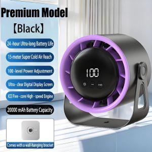 2025 New Wireless Desktop fan 50000mAh Quite Portable Fan 500 Speed Cooling Fan mini turbo fan LED Display Ultra-Long Standby usb fan mini portable table fan Top-of-the-line German magnetic suspension brushless motor improves noise reduction by 300%