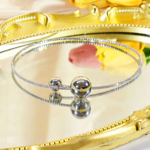 SEQUITO High Grade Women Wedding Party Jewelry Micro Pave Tiny AAA Zircon Adjustable Golden Silvery Choker Necklace SN044