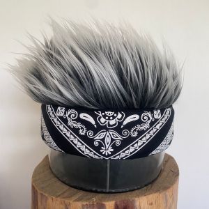 Topi Rambut Palsu Pria Motif Paisley