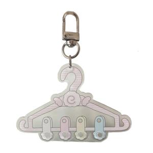 Portable Sturdy Acrylic Keyring Charm Pendant Adorable Fish Cake Shape Decorative Accessory for Keys Purses or Gifts