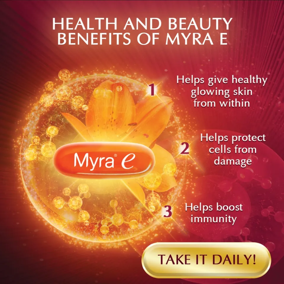 Myra Glow Radiance White with L-Glutathione 30s Bottle + Myra E 400 I.U.  30s Bottle Bundle | Lazada PH