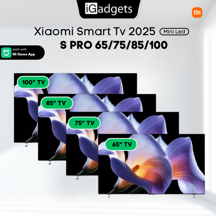 Xiaomi Smart TV S Pro Mini Led 2025 65" 75" 85" 100" 4K Dolby Atmos ...