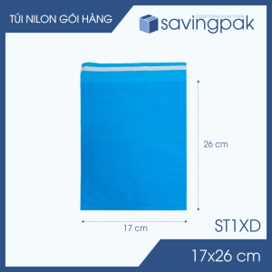 Combo 100 túi nilon gói hàng 1 lớp Xanh dương - Nhiều size túi gói hàng túi niêm phong giao hàng