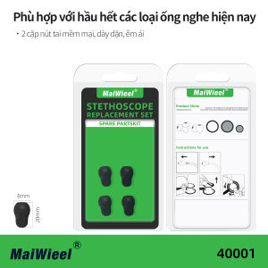 Phụ Kiện Ống Nghe Littmann 3M MaiWieel 40001 - Màng Ron Núm Tai Mềm Eartips Tương Thích Classic III Cardiology IV