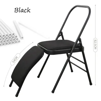 Yoga Auxiliary Chair with Lumbar Back Support Foldable Balance Training Professional Folding Yoga Chair