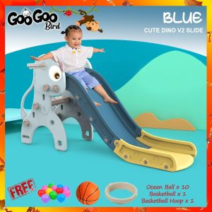 GOOGOO BIRDKnight Dino Children Slide Indoor Home DIY With High Safety Guard Fence Kids Slide Play Set For Kids (GB125)