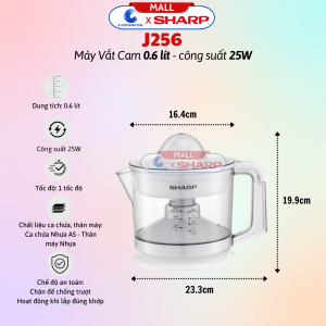 Máy Vắt Cam / Ép Cam Sharp J408 (40w) - J130 (130w) - J850 (85w) - J407 (40w) - J256 (25w) - J415 (40w) - Hàng Chính Hãng - Bảo Hành 12 Tháng - Tiện Lợi