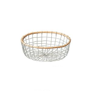 BEBA Portable Wire Woven Basket Iron Nordic Wire Storage Basket Kitchen Organizer Convenient Kitchen Fruit Storage Basket Home Decoration