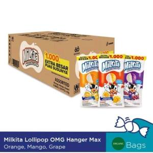 Milkita Permen Lolipop Susu Renceng – Aneka Rasa Kemasan 9g (Harga untuk Karton Paket Isi 1- 6 Bag X 30 Pcs).