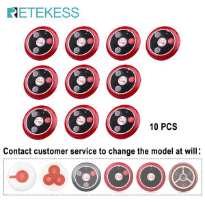 Retekess TD112 Pager System Restaurant Call Systemwith Vibration IPX7 Waterproof Rating 50m Working Rangefor Restaurant Bar