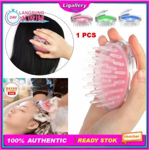 [100% Bersih] Sisir Keramas Rambut Silikon Sikat Pijat Kepala Shampo Rambut Basah Dan Kering Dengan Silikon Lembut Aksesoris Peralatan Mandi