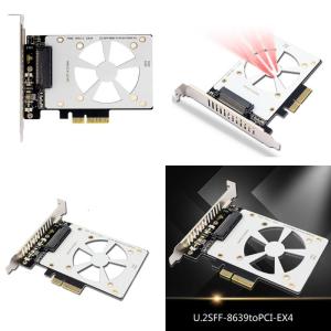 Efficient SFF-8639 to PCIE X4 Adapter for Upgrades Computer Run Smoothly Thick Gold-Plated Electric Shocks