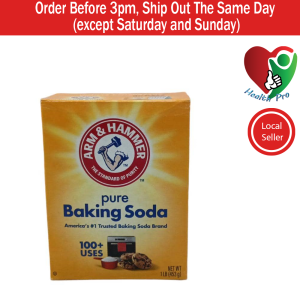 Arm & Hammer Pure Baking Soda Powder 454gm for Cookies Cake Washing EXP:06/2024