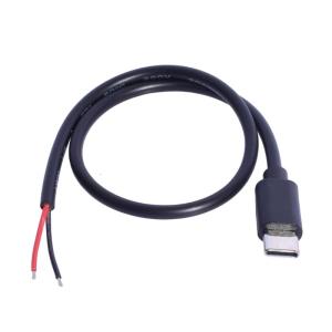 USB C to Bare Wire Power Cable 30CM 20AWG Pigtail Line for Charging USB Type C Devices Like Phones Tablets and More