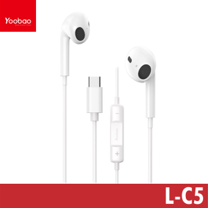 Yoobao L-C5 Type-C Earphone Superior Sound and Call 1.2m Headset