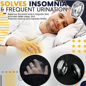 Ice Silk Ring Mens Titanium With Frosted Pattern Health Care Ring钛钢男性保健指环