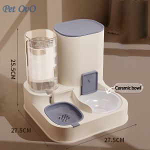 Ceramic Pet Feeder Bowl Automatic Cat Food Feeder Cat Bowl Dog Food Cat Food Water Feeder