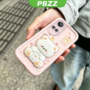 PBZZ Case for oppo Reno 10 pro reno 10 5G phone casing Softcase Silicone shockproof Cover new design aesthetic with holder 360 ° rotate cute black Bear for boys JTXX2