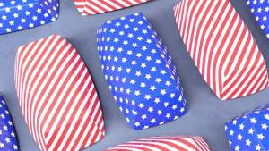 Havawish 100 Pcs 4th of July Hot Dog Food Trays 9.5 x 5 x 2.2 Inch Patriotic Large Paper Food Tray Red White Blue Pattern Independence Day Memorial Day Party Decoration(Elegant)