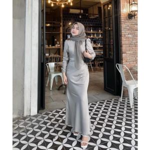 DRESS BRIDESMAID LEBARAN PREMIUM MAXY MEWAH KEKINIAN LYODRA DRESS SILK WUDHU FRIENDLY
