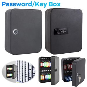 MAREING Wall Mounted Combination Key Cabinet 20 Key Hooks Key/Code Lock Key Storage Lock Box High-Quality Space Saving Security Key Holder Key Management