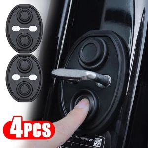 MADEWITH 4Pcs Anti-Collision Car Door Lock Sound Deadener Buffer Shock Absorption Silicone Car Door Lock Protective Cover Sound Insulation Car Door Lock Buckle Protector Car Accessories