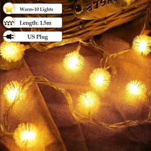 Solar Light Outdoor Dandelion String Lights Waterproof Christmas Decoration for home  5Meter 20LED Bulbs Warm Light  (Solar/Battery/Plug) 1.5M/3M/5M/6Meters Christmas Lights Outdoor Garden Wedding Party Festival Home Decoration Lights