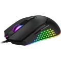 Chuột có dây Gaming Havit MS814 - Hàng chính hãng - LED RGB 16 triệu màu, chống trượt Anti-Slipping, thiết kế cong thái học. 