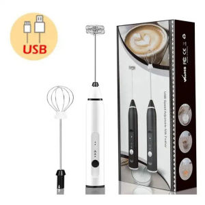 Alat Kocok Telur Elektrik/ Pembuih Susu Portable Pengaduk Kopi Elektrik/ Hand Frother Tangan/ Hand Mixer Kopi/ Milk Frother Latte Cappucino Portable USB Rechargeable/ Blender Portable Mixer Tangan Untuk Krim/ Handheld Egg Beater Portabel