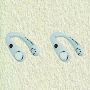 【hot  style】A cooling wonder a neck-hanging digital display portable outdoor sports new product a bestseller and a compact fan