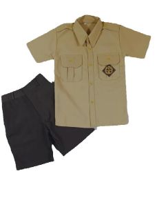 set lengkap seragam sekolah pramuka laki baju pendek celana pendek