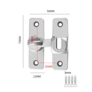 Universal 90/180 Degree Flip Door Lock Anti-theft Sliding Door Hasp Lock Right Angle Door Latch Lock